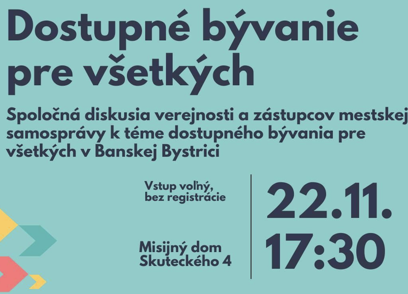 Pozvánka na verejnú diskusiu o bývaní v BB